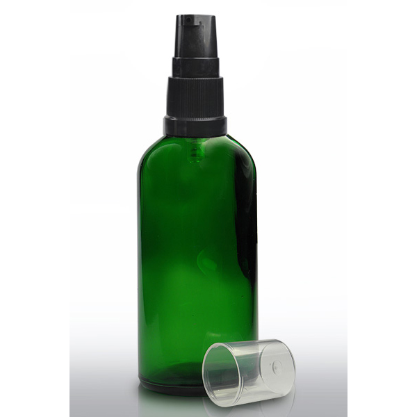 100ml Green DIN18mm Euro Glass Bottle Essential Oil Glass Bottle with dropper or screw cap or fine mist spray