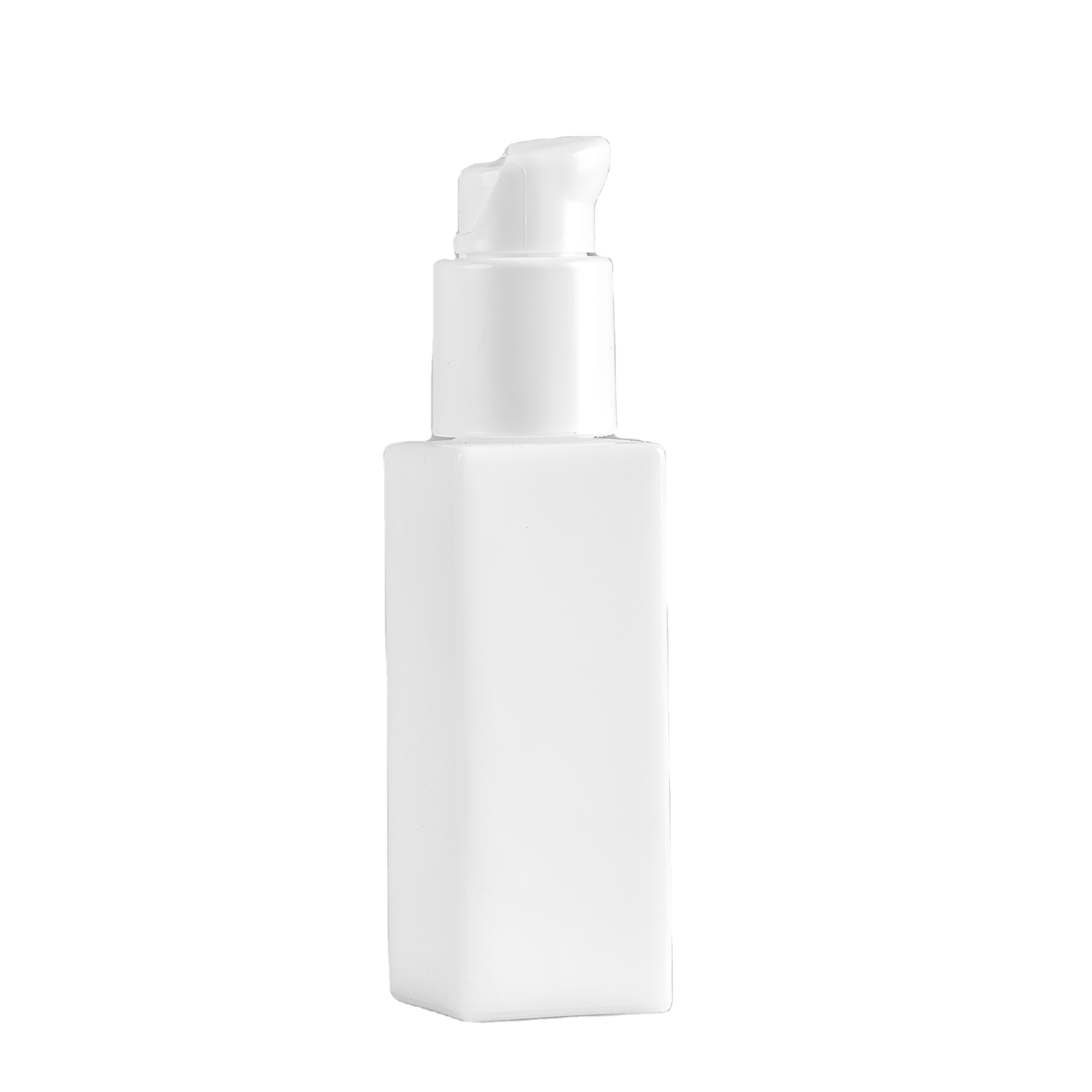 100ml High Quality Sale White Porcelain cosmetic bottle square bottle top square glass bottle