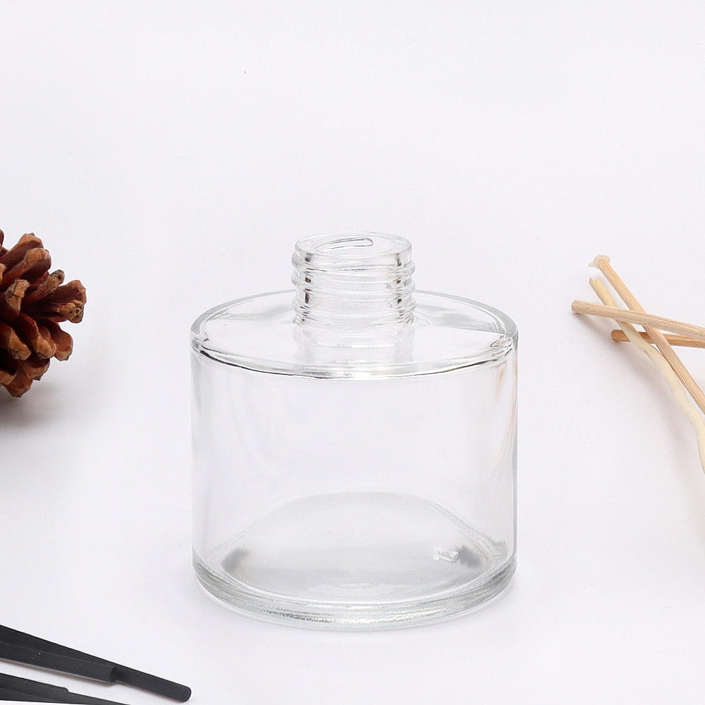 100ml Luxury Aromatherapy Spreader Matte Black Frosted White Glass Reed Diffuser Bottle