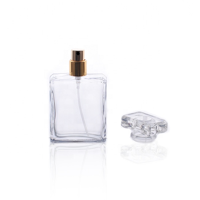 100ml Luxury Cosmetic Square Flat Spray pump Perfume Bottles Empty Perfume Bottles