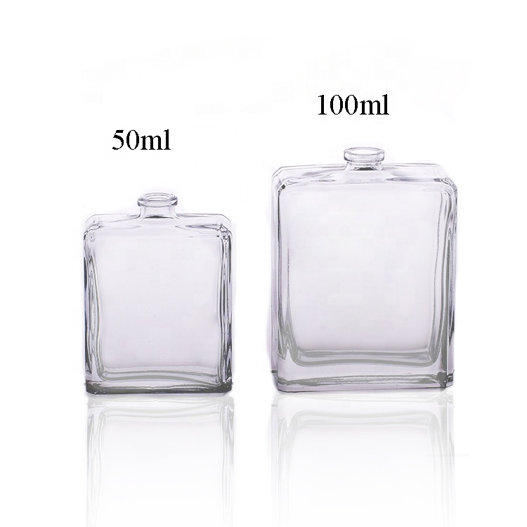 100ml Luxury Cosmetic Square Flat Spray pump Perfume Bottles Empty Perfume Bottles