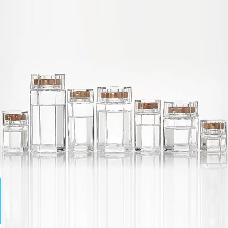 100ml Luxury Hexagonal Glass Honey Jar With Lid