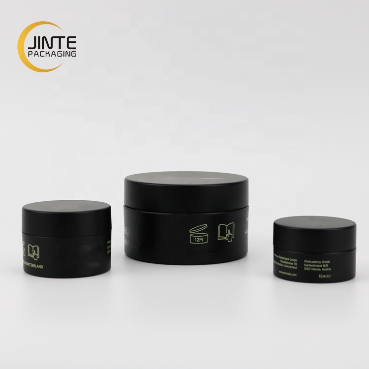 100ml Matt Black PETG Jar,  4 OZ. Plastic Cosmetic Jar