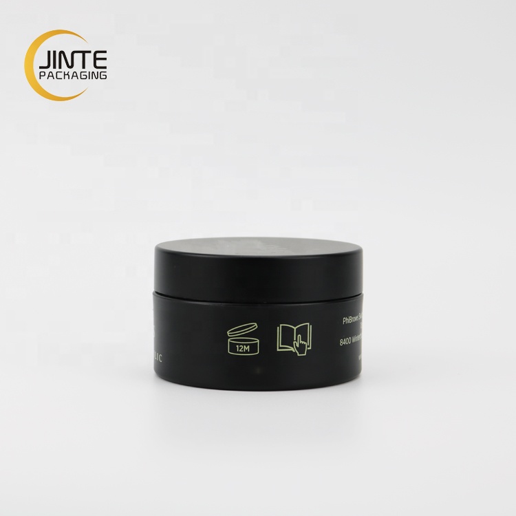 100ml Matt Black PETG Jar, 4 OZ. Plastic Cosmetic Jar