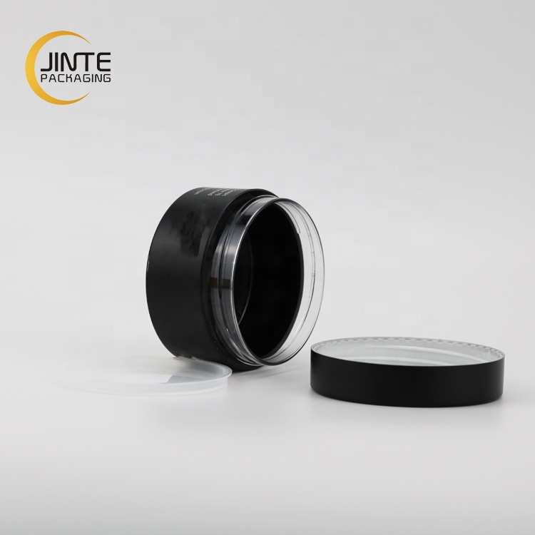 100ml Matt Black PETG Jar, 4 OZ. Plastic Cosmetic Jar