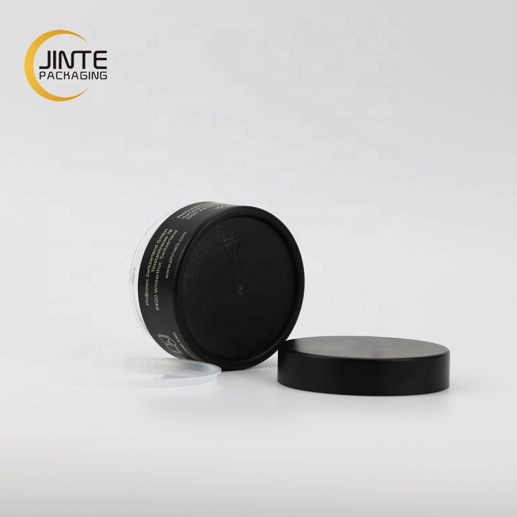 100ml Matt Black PETG Jar, 4 OZ. Plastic Cosmetic Jar