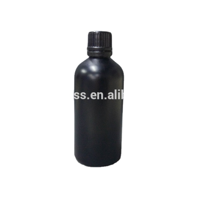 100ml Matte Black Frosted Glass Essential Oil Bottle Cosmetic Glass Black Bottle