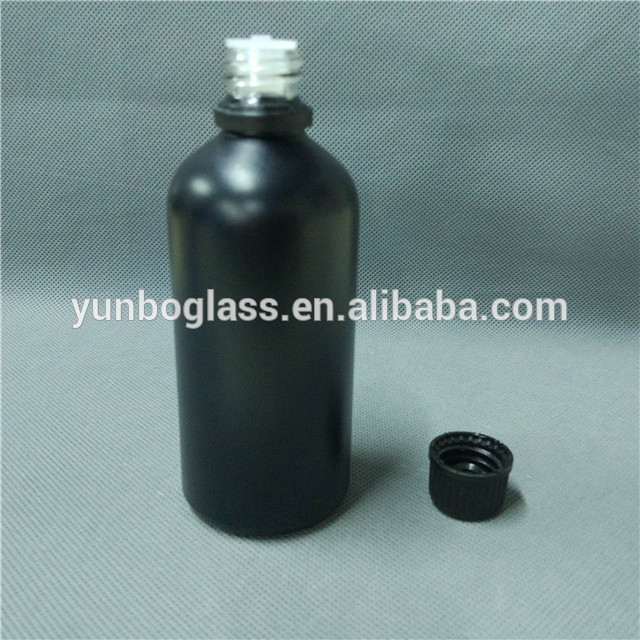 100ml Matte Black Frosted Glass Essential Oil Bottle Cosmetic Glass Black Bottle