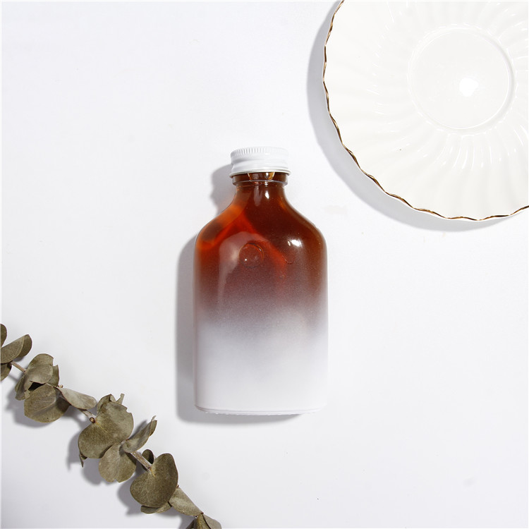 100ml Matte White Clear Flask Glass Bottle Frosted Black Liquor Bottle