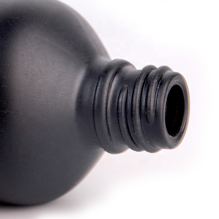 100ml Matte black personal care glass fragrance bottle with fine mist sprayer