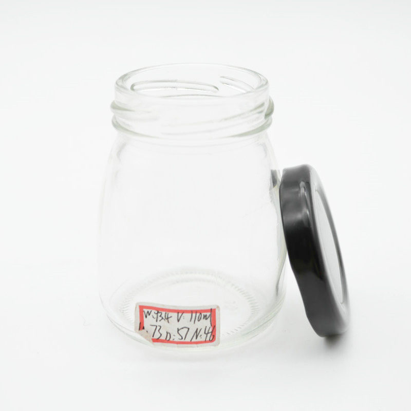 100ml Mini wholesale glass bottles with Tinplate lid pudding yogurt candy jars