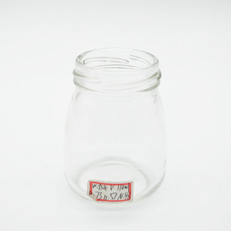 100ml Mini wholesale glass bottles with Tinplate lid pudding yogurt candy jars