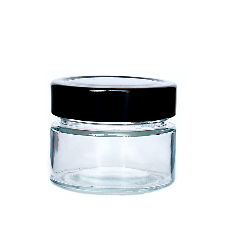 100ml Peanut Butter Glass Jar with Lid Glass Food Jar Round Shape