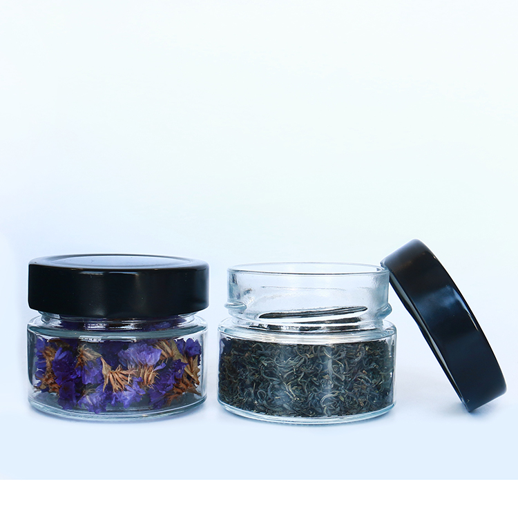 100ml Peanut Butter Glass Jar with Lid Glass Food Jar Round Shape