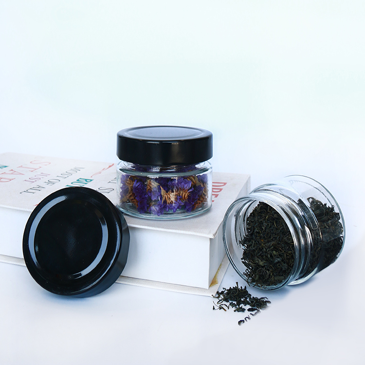100ml Peanut Butter Glass Jar with Lid Glass Food Jar Round Shape