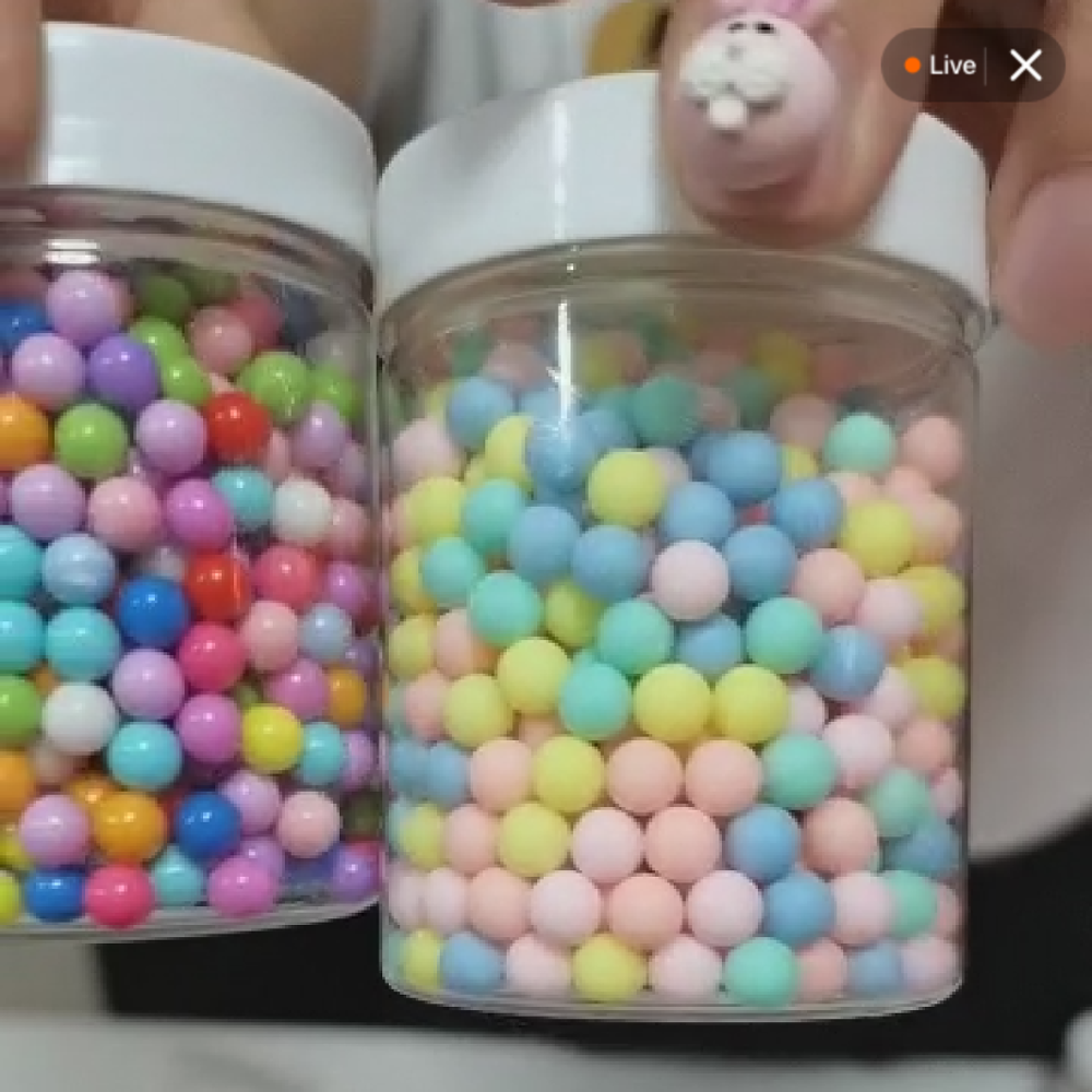 100ml Plastic Bottles White Lid Plastic Jar Loose Powder Sequins Nail Supplies Storage Container Round Bottle Transparent Cream