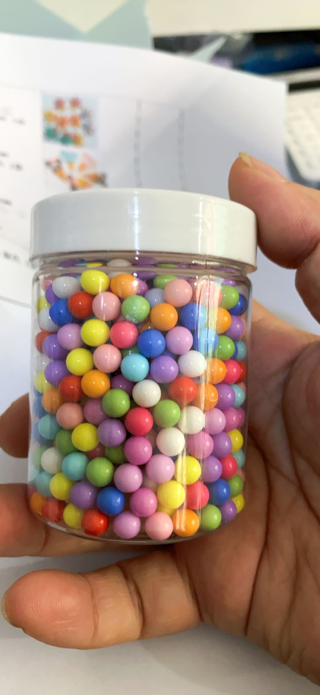 100ml Plastic Bottles White Lid Plastic Jar Loose Powder Sequins Nail Supplies Storage Container Round Bottle Transparent Cream