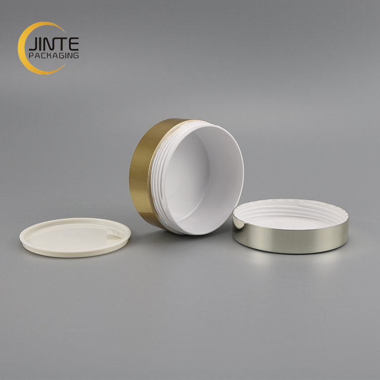 100ml Plastic Containers Wide Mouth Jar for Cosmetic Cream with Gold Lid