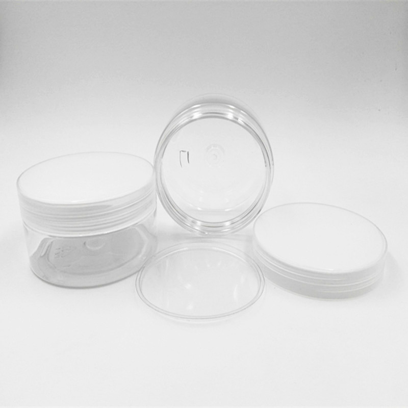 100ml Plastic Pot Jars Round Clear Leak Proof Plastic Container Jars with Lid for Eye Shadow, Nails, Paint,Jewelry