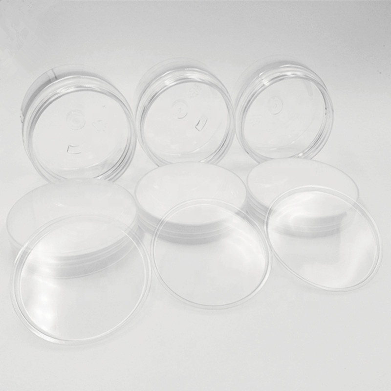 100ml Plastic Pot Jars Round Clear Leak Proof Plastic Container Jars with Lid for Eye Shadow, Nails, Paint,Jewelry