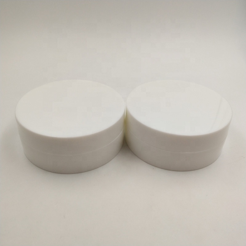 100ml Plastic Sunk Bottom white Eye Cream Jar with inner lid, screw cap, concave bottom 100g Cylinder Flat PP Pot