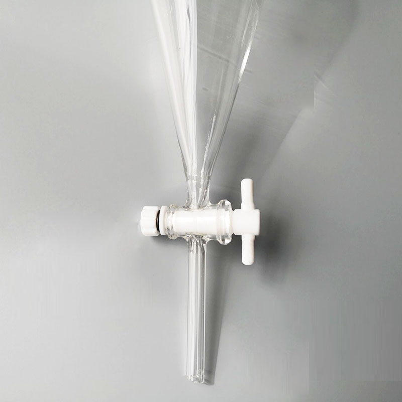 100ml Ptfe pear shaped separatory funnel Perfume special for experiment glass bottles with Tetrafluoro-regulating switch