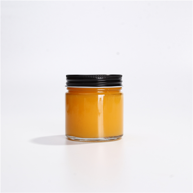 100ml Round Glass Jar With Black Aluminium Screw Lid For Beverage