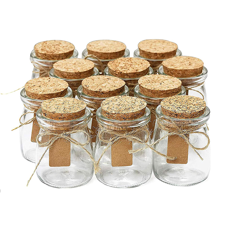 100ml Round Storage Container Milk Pudding Bottle Glass Yogurt Jars