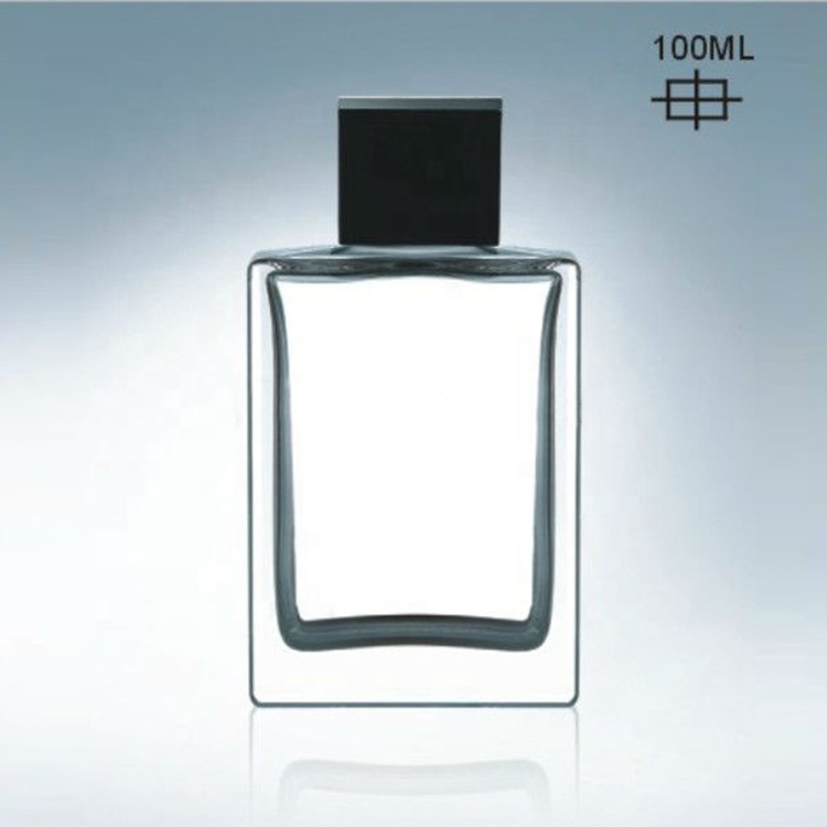 100ml Sample Available Square Rectangular Empty Perfume Glass Bottle