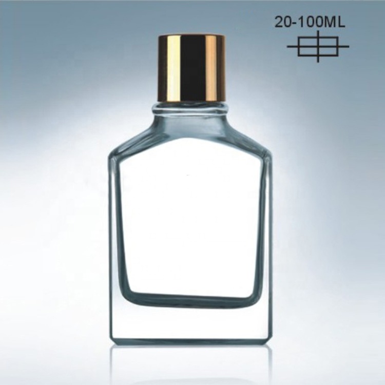 100ml Sample Available Square Rectangular Empty Perfume Glass Bottle