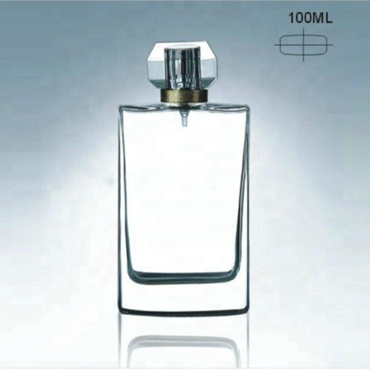 100ml Sample Available Square Rectangular Empty Perfume Glass Bottle