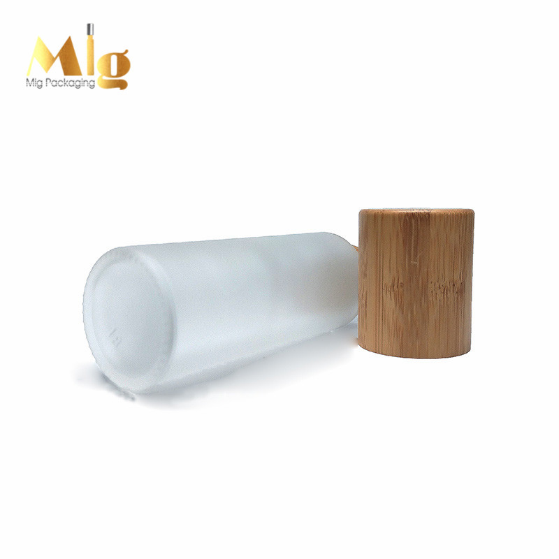 100ml Toner Mist Spray Cylinder Glass Bottle with Bamboo Lid Dropper Frost Skin Care Cream Personal Care