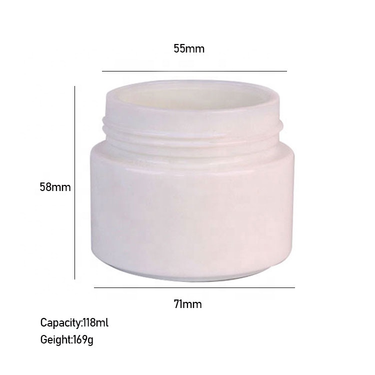 100ml White porcelain glass cosmetic face cream jar