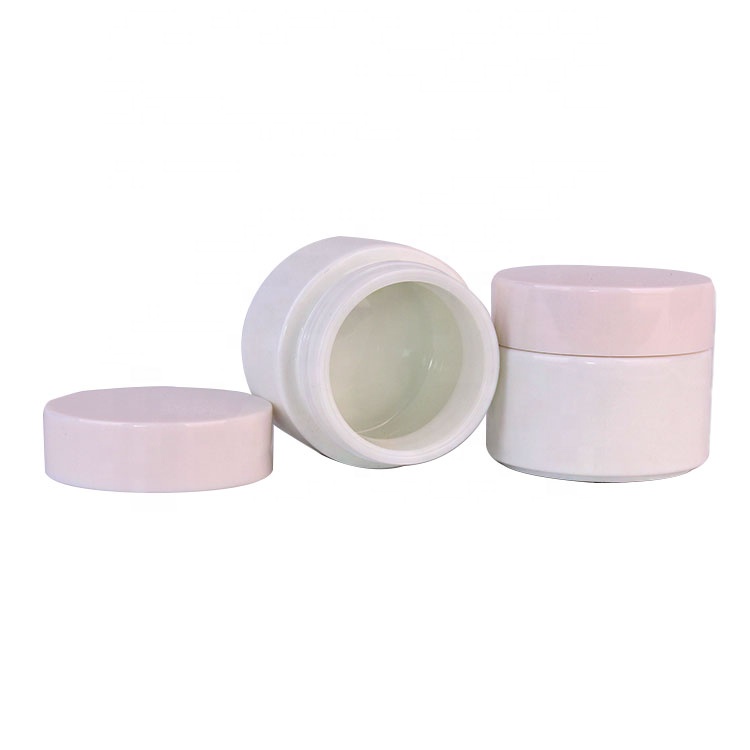 100ml White porcelain glass cosmetic face cream jar