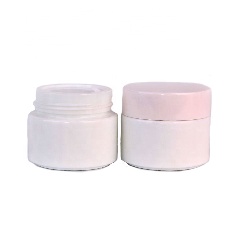 100ml White porcelain glass cosmetic face cream jar