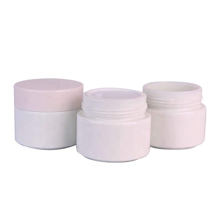 100ml White porcelain glass cosmetic face cream jar
