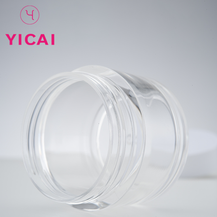 100ml Wholesale White Cover Transparent Container Empty Plastic Cosmetic Cream PETG Jars