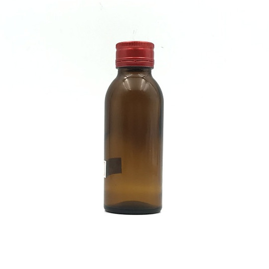 100ml amber apetamin syrup glass bottle with cap