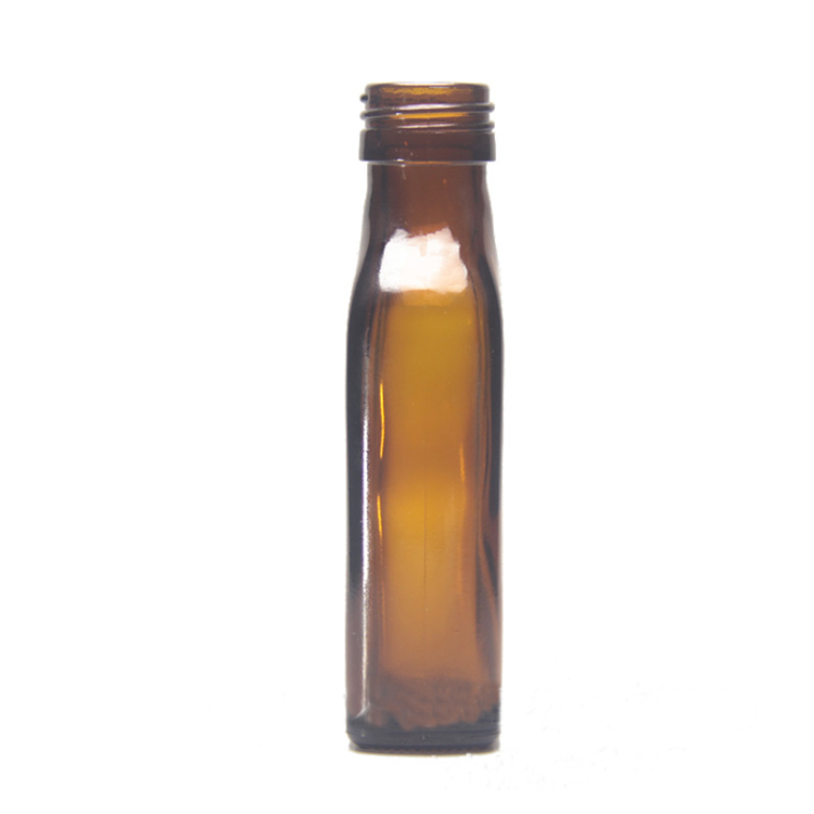 100ml amber flat square essential oil glass bottle syrup glass bottle
