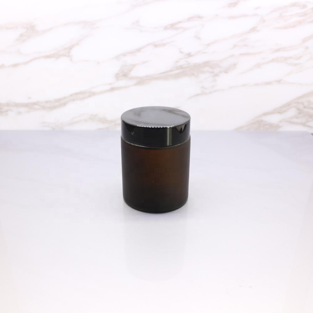 100ml amber frosted glass bottle for bath salt GJ-054RL