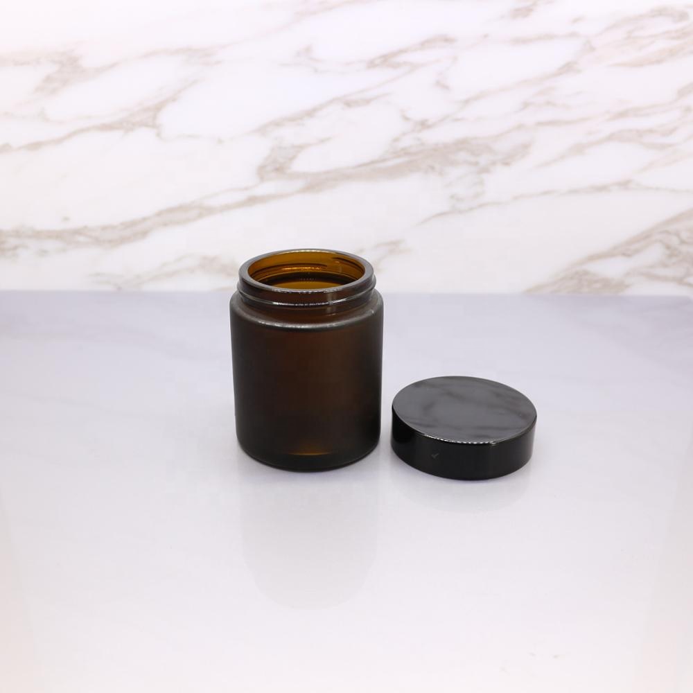 100ml amber frosted glass bottle for bath salt GJ-054RL