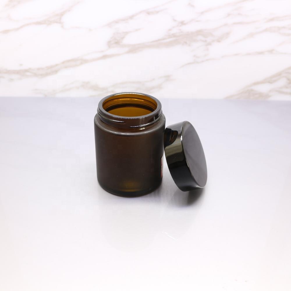 100ml amber frosted glass bottle for bath salt GJ-054RL