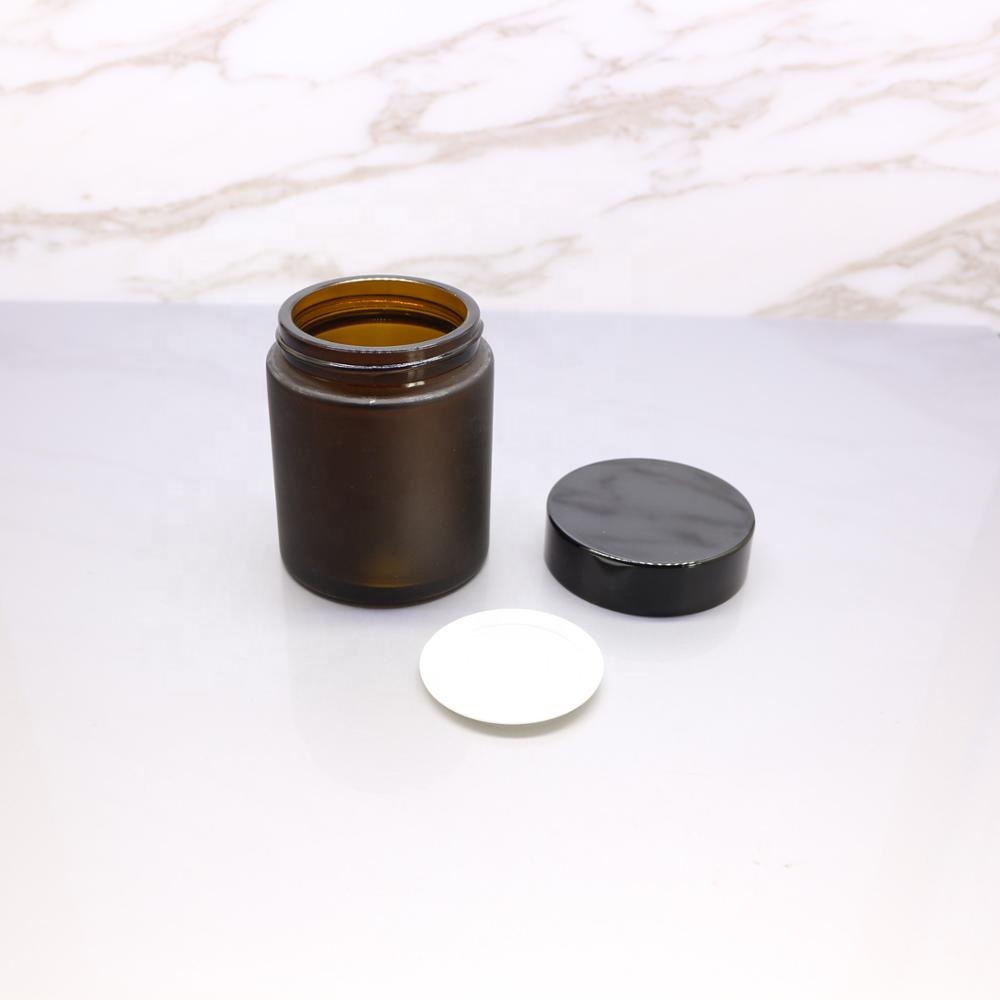 100ml amber frosted glass bottle for bath salt GJ-054RL