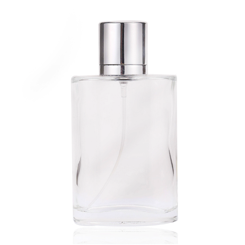 100ml black glass square perfume pump bottle