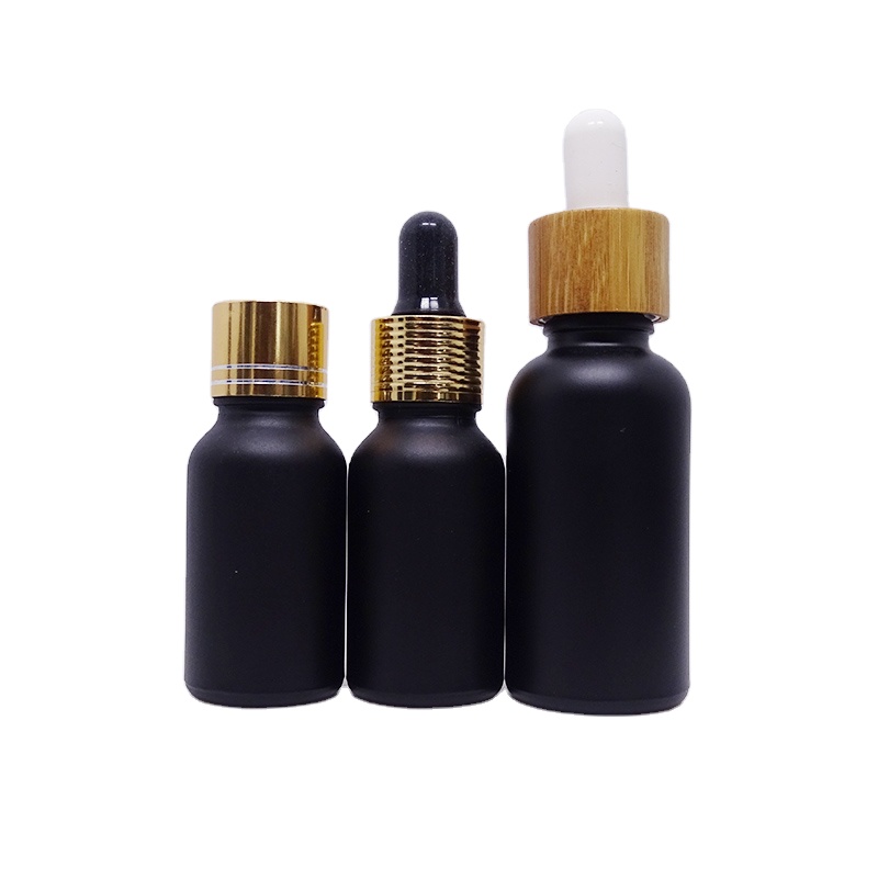 100ml black hair oil serum dropper bottles cosmetic packaging for skin care