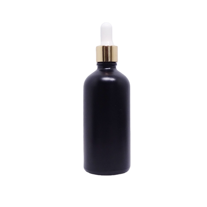 100ml black hair oil serum dropper bottles cosmetic packaging for skin care