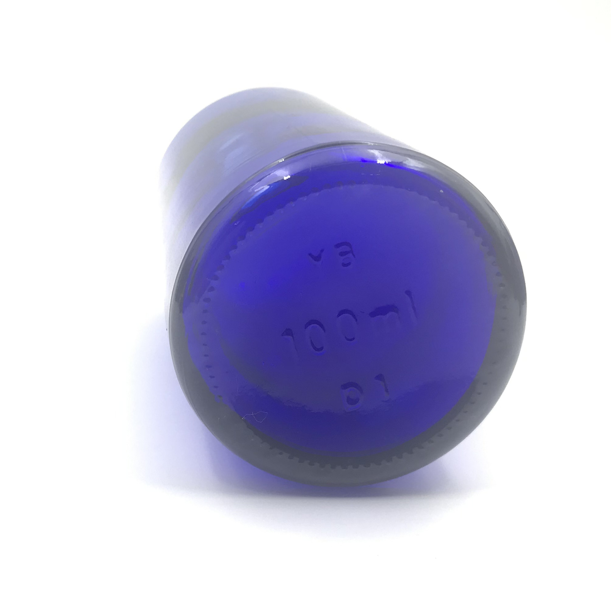 100ml blue glass essential oil for cosmetic dropper bottle packaging
