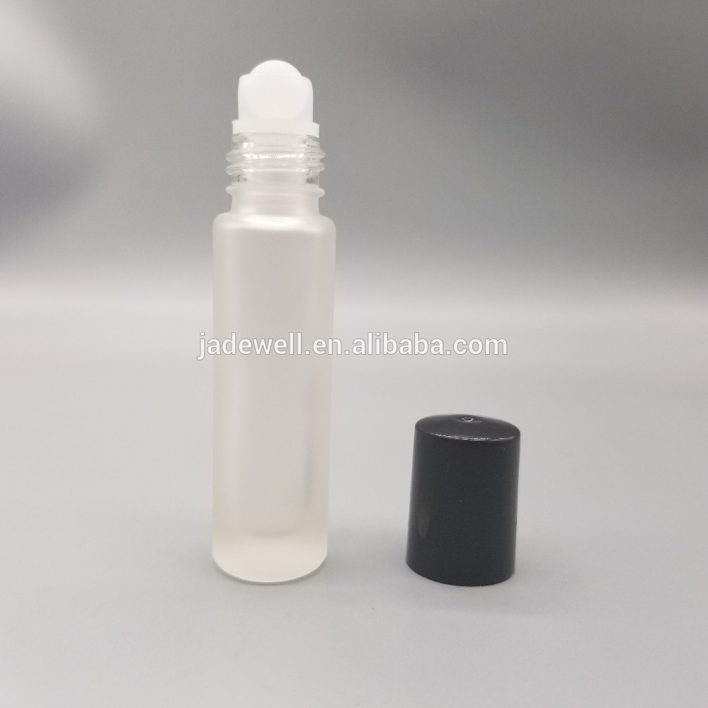 100ml cheap empty frosted matte glass cream jar with black plastic cap