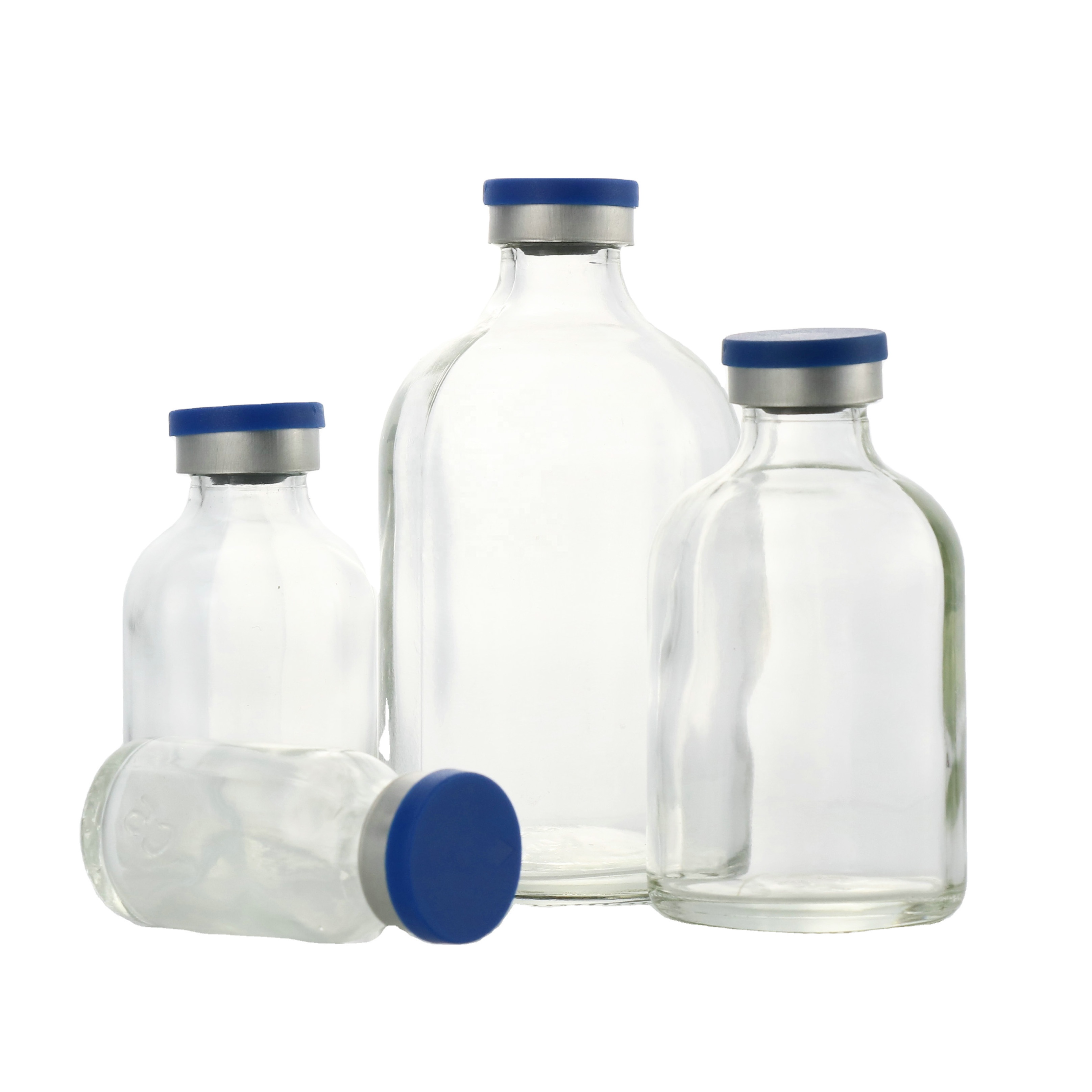 100ml clear amber empty medical glass apothecary pharmaceutical pill bottle with wide mouth screw cap