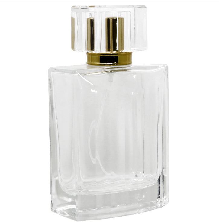 100ml clear essential oil glass perfume bottle with pump sprayer